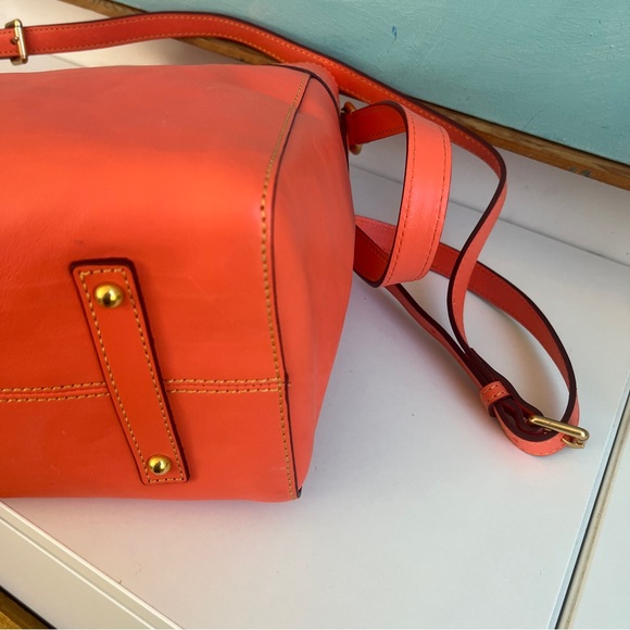 Rare Salmon Large Amelia Tote in Vachetta Florentine Leather Dooney & Bourke - Picture 8 of 16